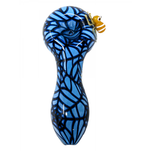 3.5" Assorted Color Spider Web Art Hand Pipe - [HP342]
